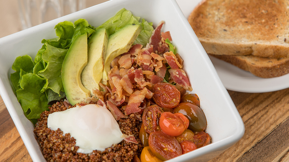 BLT Egg Quinoa Bowls