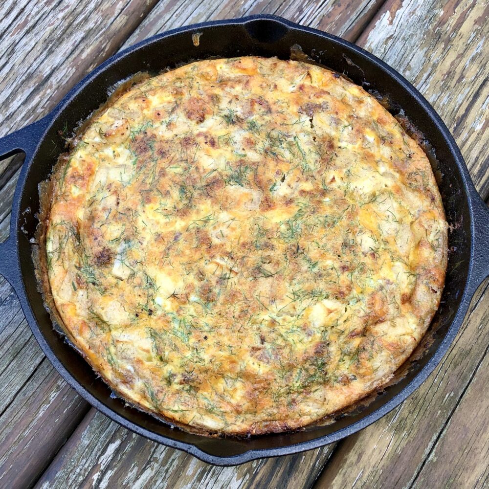 Fall Frittata with Sausage and Fresh Apples