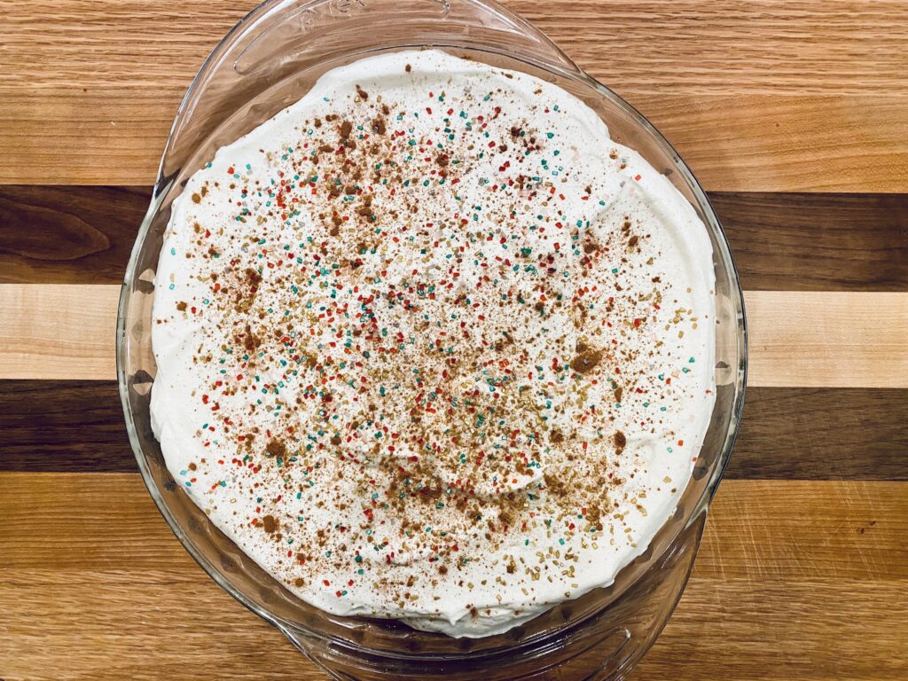 Eggnog Christmas Custard Pie 2 Eggnog Christmas Custard Pie top view