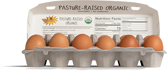 Farmers Hen House Pasture-Raised Organic Eggs open carton