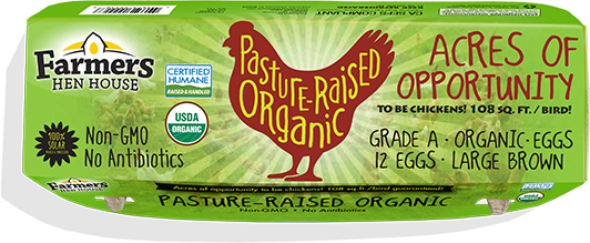 Pasture-Raised Organic Eggs 7 Farmers Hen House Pasture-Raised Organic Eggs carton top