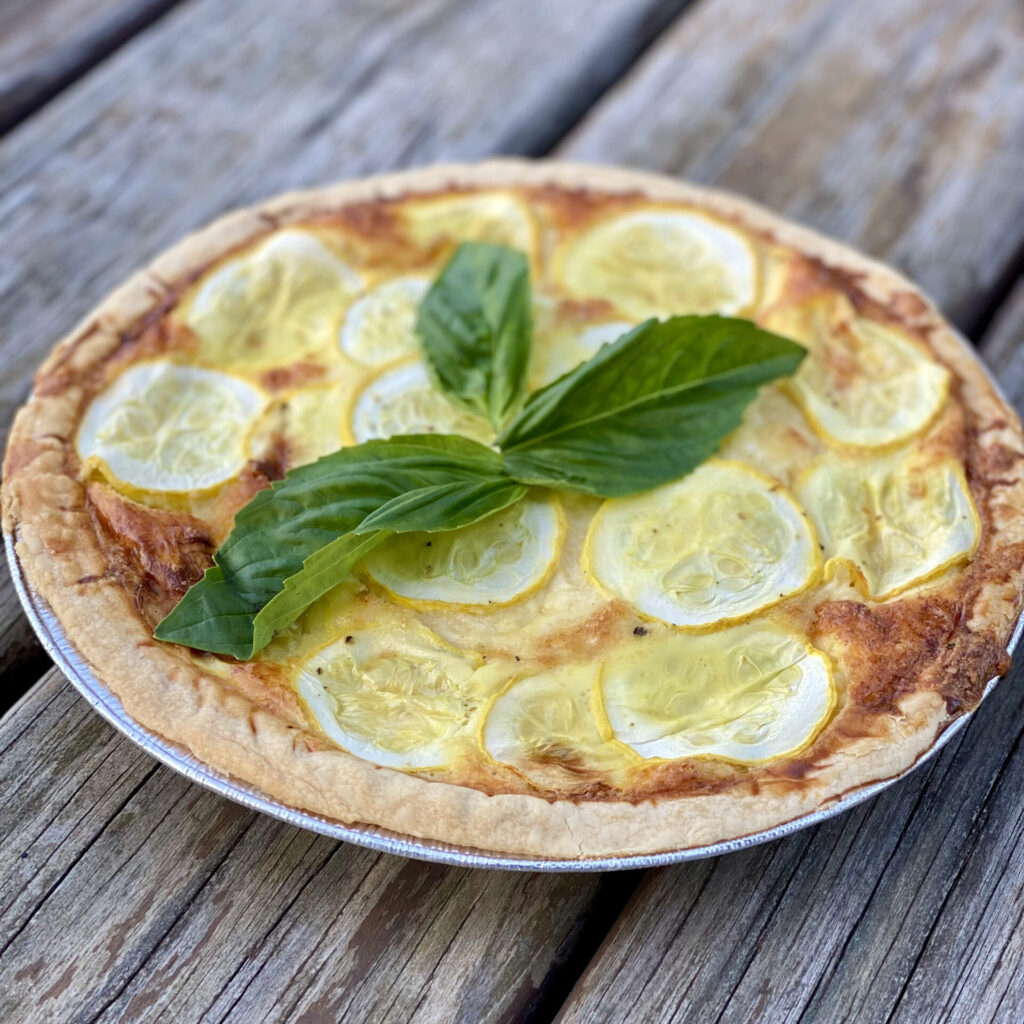 summer squash quiche