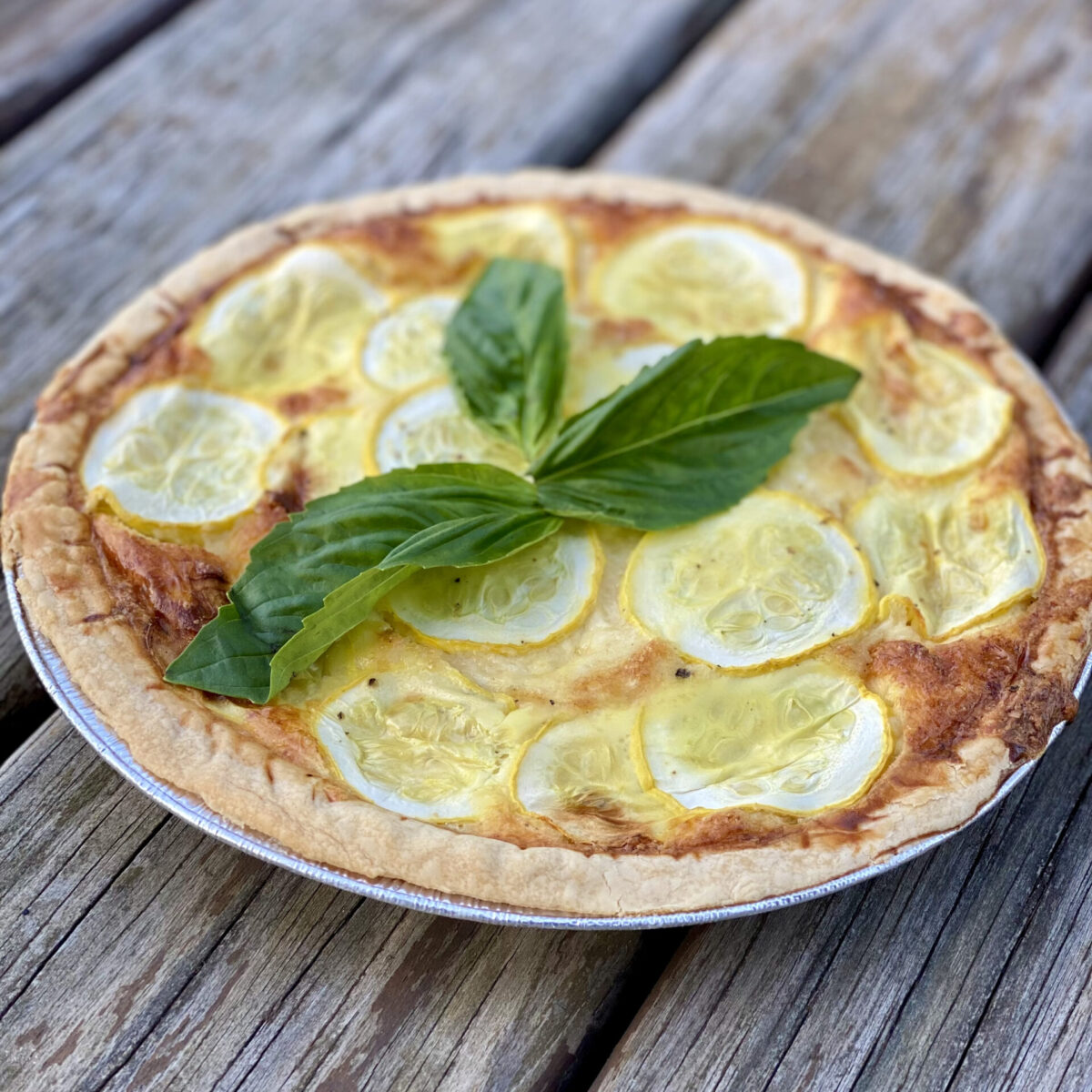 summer squash quiche