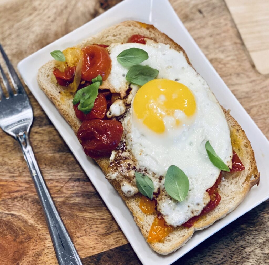 Roasted Garden Tomato Toast