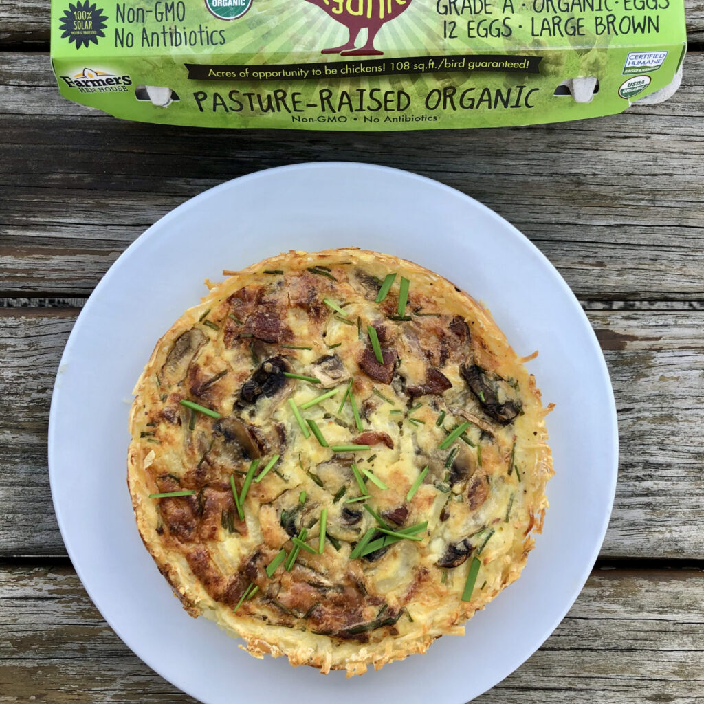 Crusty Hash Brown Quiche 2 hash brown quiche
