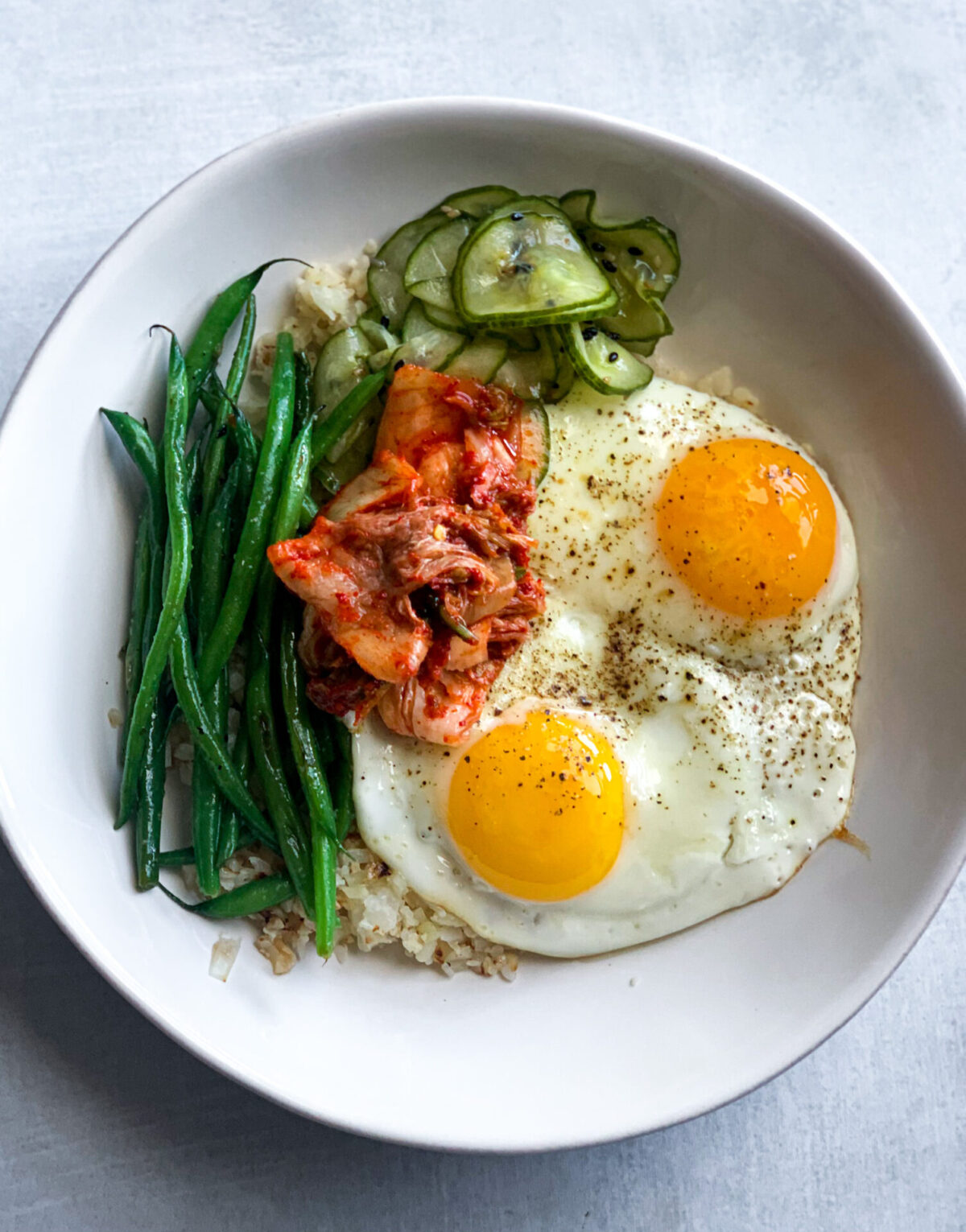 Kimchi and Egg Breakfast Bowl