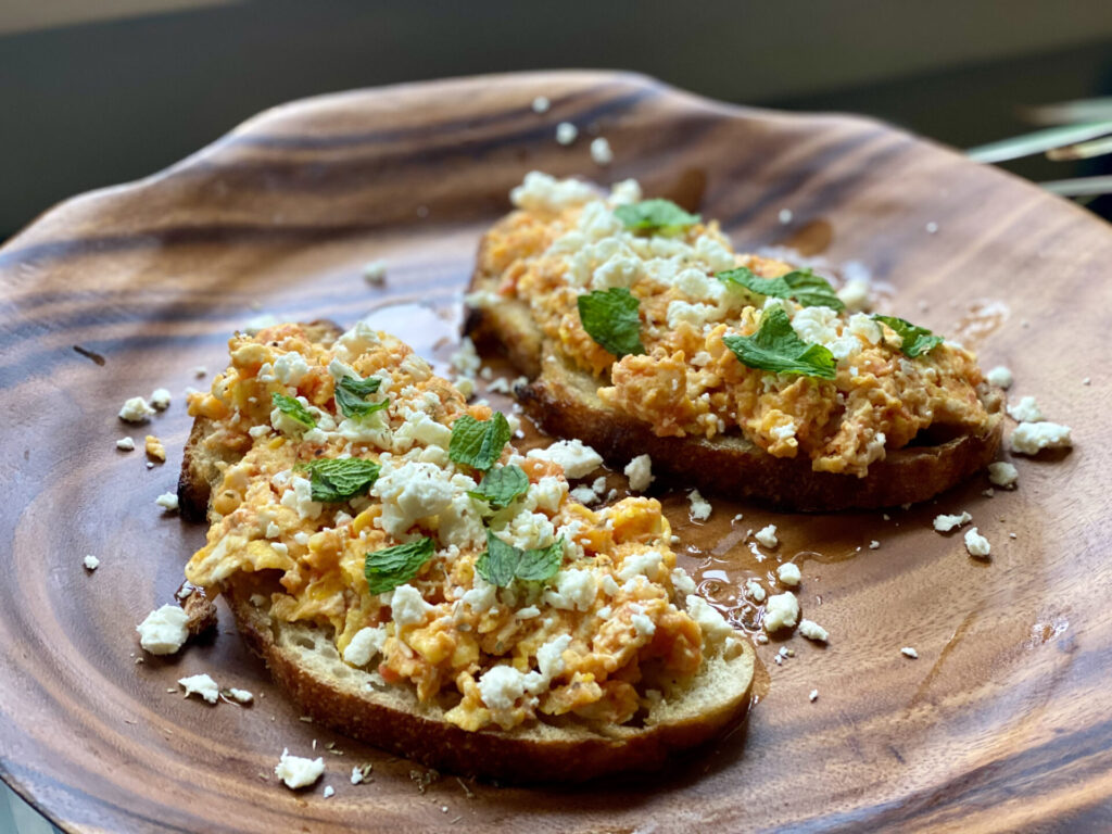 Mediterranean Egg Toast 1 Mediterranean Egg Toast