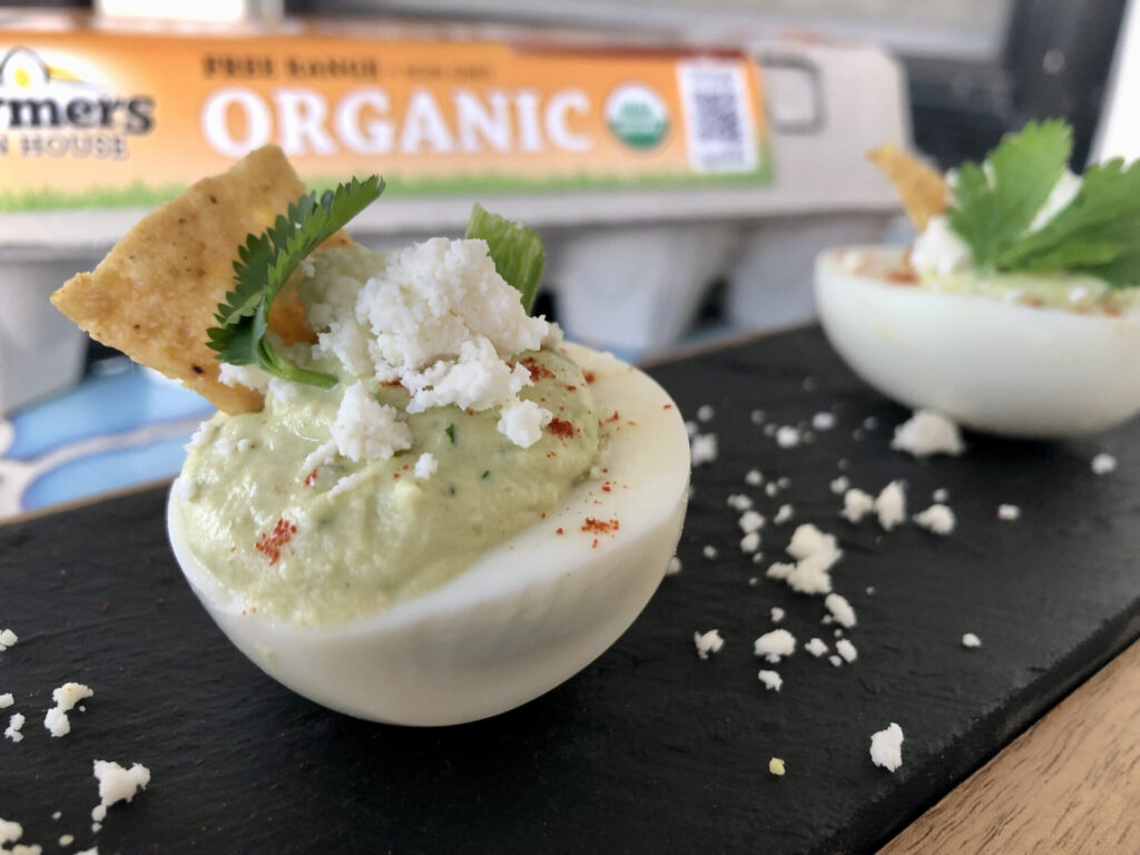 Avocado Deviled Eggs (Keto recipe | Gluten-free recipe) 4 deviled eggs