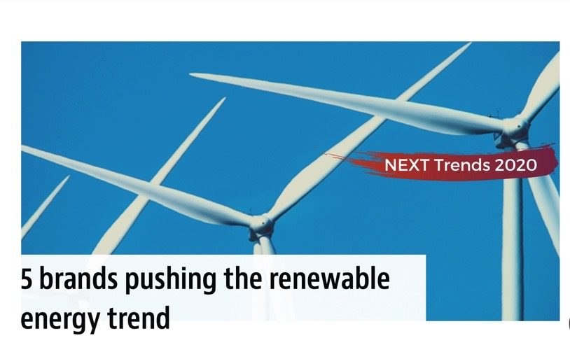 Top five renewable brands headline