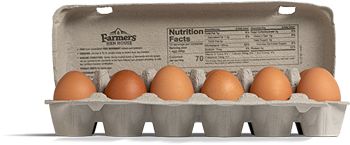 Organic Free-Range Egg Carton open