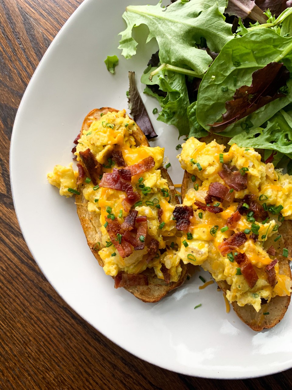 Twice Baked Breakfast Potatoes With Eggs